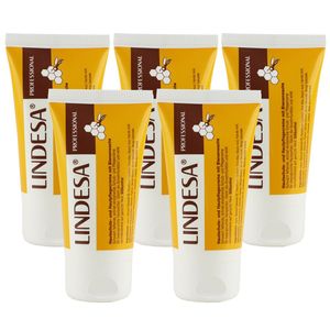 Lindesa Professional 5 x 50 ml  Hautschutz- und Handpflegecreme mit Bienenwachs  NEU