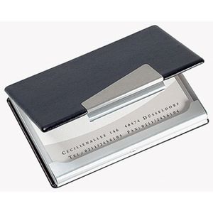 SIGEL VZ131 Visitenkarten-Etui, silber, schwarz