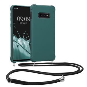 kwmobile Necklace Case kompatibel mit Samsung Galaxy S10e Hülle - Cover mit Kordel zum Umhängen - Silikon Schutzhülle Petrol