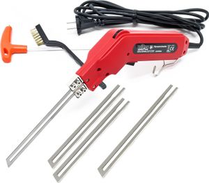 Przecinarka do styropianu Wiltec 200W, szybko nagrzewająca się z 4 ostrzami 2x 200/150mm, do styropianu, styroduru i polistyrenu do cięcia gorącym drutem do 600°C