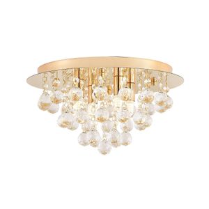 Lindby Deckenlampe 'Gillion' in gold / messing aus Kristall