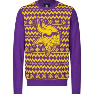 NFL Minnesota Vikings Ugly Sweater Big Logo 2-Color Christmas Pullover Weihnachten XXL