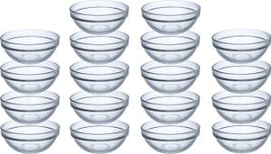 18x Schüsseln aus Glas Ø 9 cm Glasschälchen Dipschale Dessertschale Tapasschale