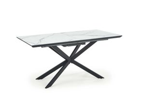 HALMAR Rozkladací jedálenský stôl Diesel - biely mramor / tmavosivá / čierna