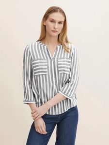 Tom Tailor blouse striped 26940 offwhite navy vertical stripe 44