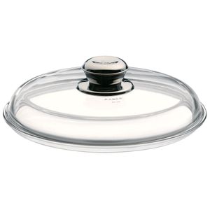 WMF Glas-Pfannendeckel 24 cm, Deckel für 24er Pfannen, Deckel mit Metallknauf, hitzebeständiges Glas, spülmaschinengeeignet