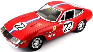 Bburago 18-26303 - Modellauto - Ferrari 365 GTB4 Competzione 1a serie (rot, Maßstab 1:24)