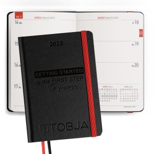 Taschenkalender 2023 A6 1 Woche 2 Seiten - Buchkalender als Planer und Terminkalender | Edles Hardcover Kalender Buch für 2023