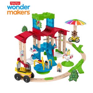 Fisher-Price Wunder Werker Schule mit Spielplatz, Baukasten, Konstruktions-Spielzeug