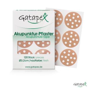 Gatapex kleine Akupunkturpflaster rund (beige, 120 Pflaster, Durchmesser 32 mm)