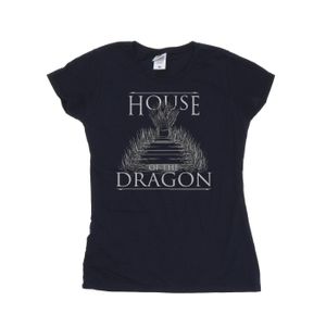Game Of Thrones: House Of The Dragon - "Throne Text" T-Shirt für Damen BI22954 (XXL) (Marineblau)