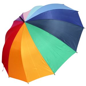 Großer Regenschirm Golfschirm Partnerschirm Portierschirm Regenbogen XXL