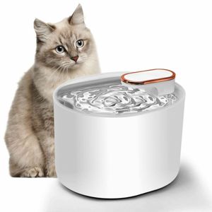 3L Katzenbrunnen, Automatischer Trinkbrunnen für Katzen und Hunde, Ultra leiser Wasserbrunnen katzen (Weiss)