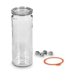 WECK Stangenglas mit Ringen und Klammern 2er-Set transparent Glas