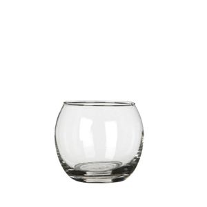 Windlicht Glas klar Kugel H6,5cm Ø8cm Ballglas Kugelglas Teelichtglas Teelichthalter