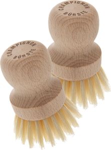 SIDCO Pilzbürste 2 x Champignonbürste Kartoffelbürste Gemüsebürste Küchenbürste Bürste