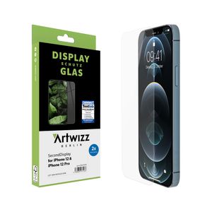 ARTWIZZ SecondDisplay (2er Pack) für iPhone 12 / iPhone 12 Pro - Displayschutz aus 100% Glas, Hüllenfreundlich