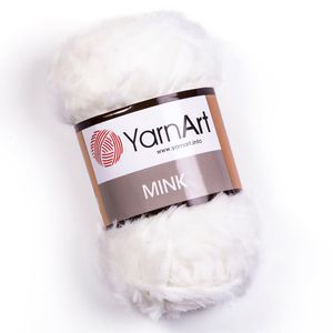 Pletací / háčkovací příze YarnArt MINK 330 bílá, kožešinový efekt, jednobarevná 50g/75m