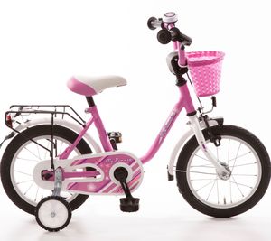 Kinderfahrrad 14 Zoll Rücktrittbremse Fahrrad Kinder Mädchen Mädchenfahrrad Pink