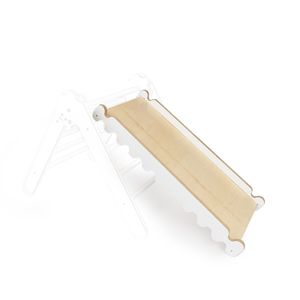 Modernes Kleinkindrutsche für Kletterdreieck Babyrutsche Indoor scandi Design Schrägbrett für Sprossenwand aus Yarnwood CE 100% Eco  EU