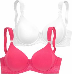 PETITE FLEUR Still-BH pink+weiß Größe 85 C PETITE FLEUR Still-BH pink+weiß Größe 85 C