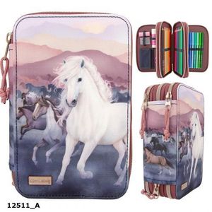 Depesche 12511 Miss Melody 3 Fach Federtasche NIGHT HORSES