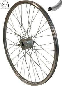 REDONDO 26 Zoll Vorderrad Laufrad Felge Silber mit Shimano Nexus Nabendynamo