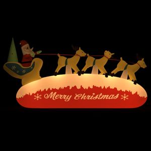 vidaXL Aufblasbarer Weihnachtsmann mit Rentieren LED 145 cm