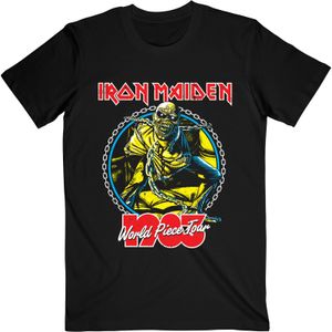 Iron Maiden - "World Piece Tour '83 V.2." T-Shirt für Herren/Damen Unisex RO1002 (XL) (Schwarz)