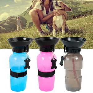 500ml Tragbare Haustier Reise Wasser Flasche, Hundetrinkflasche Wasserflasche Tasche Wasserspender  Rosa