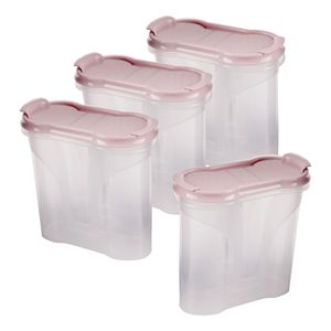 Gewürzdosen 300ml ( 1er Pack - Rosa ) Aufbewahrungsboxen für Gewürze - Luftdichte Schüttdose aus BPA freien Kunststoff, Vorratsdose mit Deckel