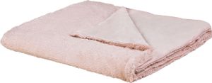 BELIANI Tagesdecke Rosa 180 x 200 cm Polyester Zweiseitig für Schlafzimmer für Wohnzimmer