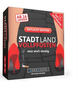 Stadt Land Vollpfosten® Rotlicht Edition – "Jetzt wird's dreckig." | Das Kartenspiel