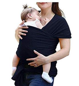 Tragetuch Baby elastisch für Neugeborene und Kleinkinder, Babytragetuch Kindertragetuch Baby Bauchtrage Sling Tragetuch für Baby Neugeborene Innerhalb 16 KG von (Schwarz)