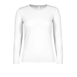 B&C - Dámské tričko s dlouhým rukávem "#E150" BC5587 (XS) (Bílá)