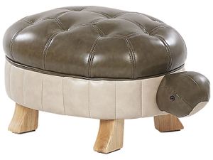 BELIANI Zvieracia stolička korytnačka zelená drevené nohy, podnožka pre deti
