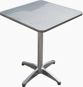 Garden Pleasure Stehtisch Aluminium silber 60,0 x 60,0 x 70,0/110,0 cm
