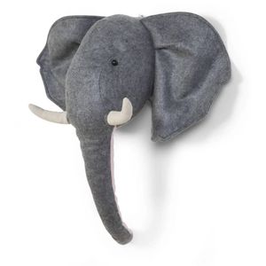 CHILDHOME Wanddekoration Elefant Filz Grau CCFELH