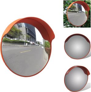 vidaXL Dopravní zrcadlo Convex PC plastic Orange 45 cm Outdoor - Dopravní značky