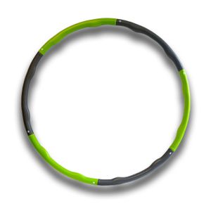 Hula-Hoop Fitness Reifen, 6-teilig, 1,5 Kg, Durchmesser 100 cm, Hüftmassage Gymnastik stabil Grün