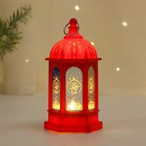 Ramadan Deko Lampe,Eid Mubarak LED Laterne Mond Stern Dekoration,Ramadan Dekoration Muslimische Festival Dekorative(Rot)