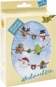 folia Mini Filz-Nähset "Filzinies" Girlande Weihnachten