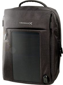 CROSSIO SolarBag Snappy Solarstrom Laptoptasche 15.6 Zoll Damen | 20L Damen Rucksack Herren Rucksack | Outdoor, Wandern, Trekking, Camping und Uni Rucksack | Inklusive 60x160 cm Mikrofaserhandtuch