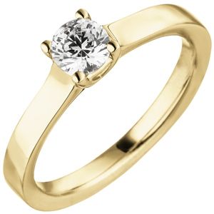 JOBO Damen Ring 54mm 585 Gold Gelbgold 1 Diamant Brillant 0,50 ct.Diamantring Solitär