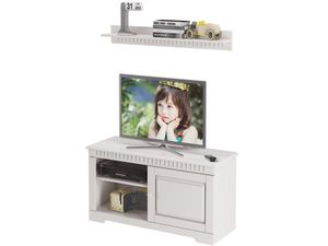 TV-Möbel mit 1 Tür und 1 Einlegeboden aus Weißkiefer