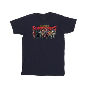 DC Comics - "DC Comics DC League Of Super-Pets Group Logo" T-Shirt für Mädchen BI16938 (140-146) (Marineblau)