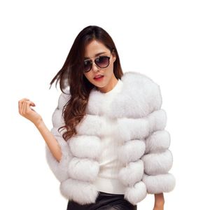 Damen Faux Pelzmantel Jacke Freizeitkleidung Bequeme Warme Herbst Winterjacke für Frauen Mädchen Farbe Weiß l.