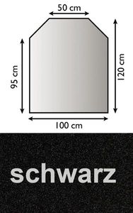 Funkenschutzplatte Bodenplatte Lienbacher schwarz Trapez 100x95/120cm