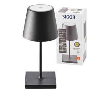 Sigor Akku-Tischleuchte NUINDIE mini 250mm Nachtschwarz