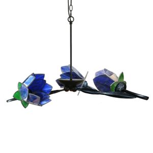 Art Deco Trade - 3-flammiger Kronleuchter Lovely ''Blue Lotus''